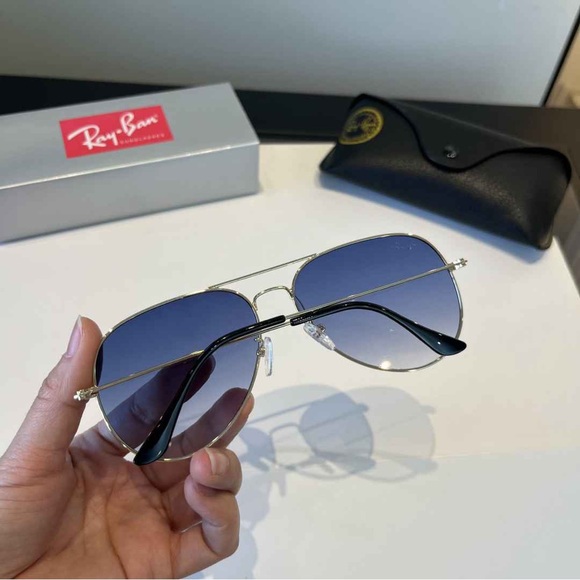 ☀️ Classic Ray-Ban Gold Aviator with Blue Fade Lenses ☀️ main image 7